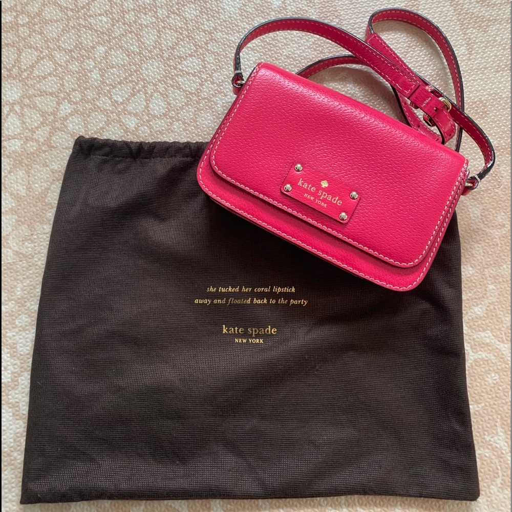 Kate Spade Purse - Hot Pink Crossbody Shoulder Bag